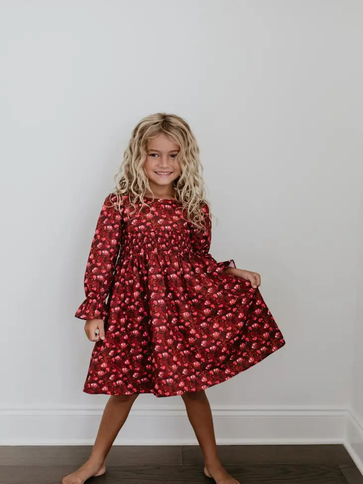 Cranberry floral dress