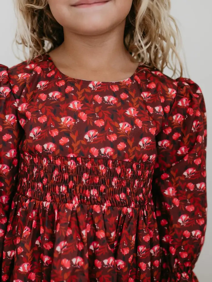 Cranberry floral dress