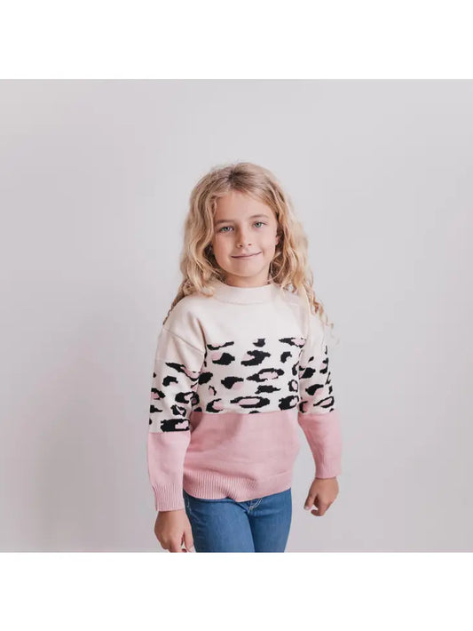 Pink leopard sweater